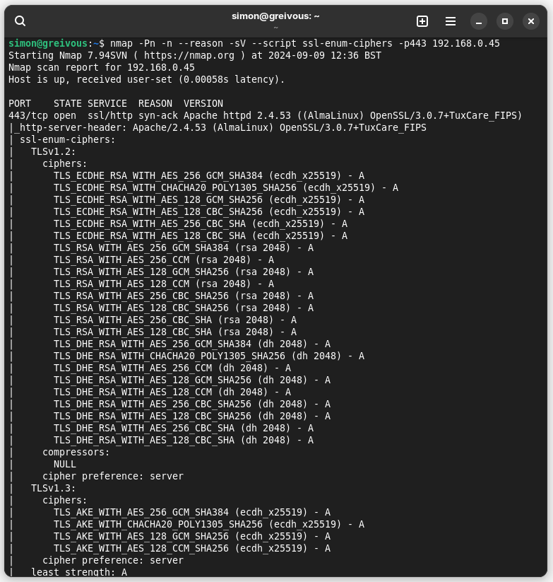 nmap scan in non-fips mode